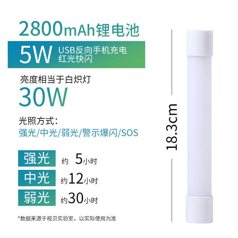 视贝移动充电灯led应急照明灯夜市灯摆摊地摊灯家用停电备用