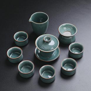 特色蜜实用高档商务礼品釉家用泡茶具 哥窑开片陶瓷功夫茶具套装