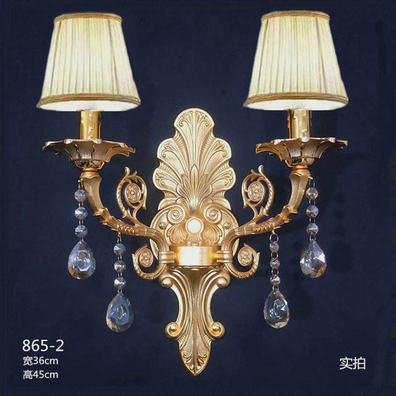 复古墙法式客厅卧室玄关床头灯欧式个性创意室内蜡烛水晶壁灯壁灯