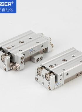 热销smc型客亚德精密滑台气缸双轴导轨气动mxq6-10ashlq8-20sas厂