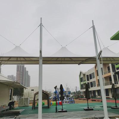 户外车篷式张拉膜停冒顶膜结构停车棚小区电动汽车雨蓬上海厂家