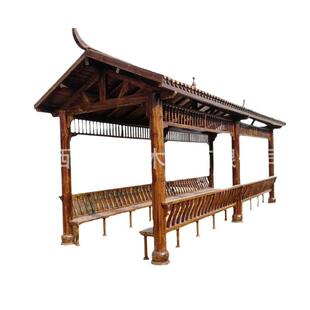 批发户外古建长廊走廊防腐木亭廊游廊候车亭子景区公园学校