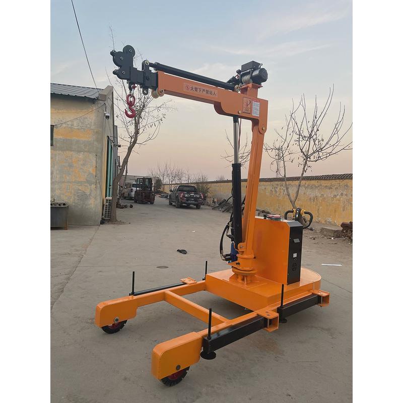 电动液压车载小吊机家用小型随车吊货物装卸款可移动旋转充电搬运