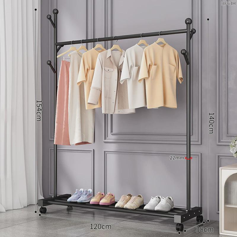 杆卧室家用挂衣架架子宿舍凉衣客厅折叠阳台落地晒衣服简易晾衣架