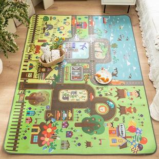 网红卡通可水洗地毯儿童房床边地垫防滑婴幼儿卧室客厅爬行爬爬垫