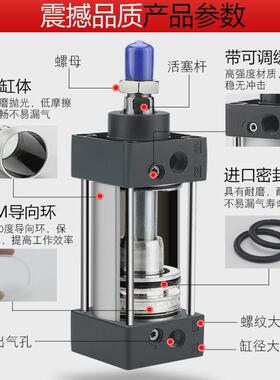 气动sfhp铝合金气缸hyc80hyc100hyc125h160x25/50/75/100/125