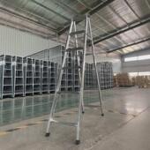 镀锌折叠人字行走铁梯子家用工程伸缩加厚便捷式 梯子一件代发批发