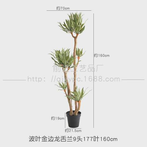 沙生店铺仿真芦荟龙舌兰造景装饰摆件假树荷兰铁马尾铁植物软装