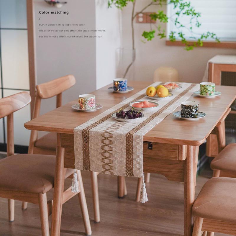桌旗长条床旗茶几餐桌电视柜布艺桌布简约北欧ins复古布艺
