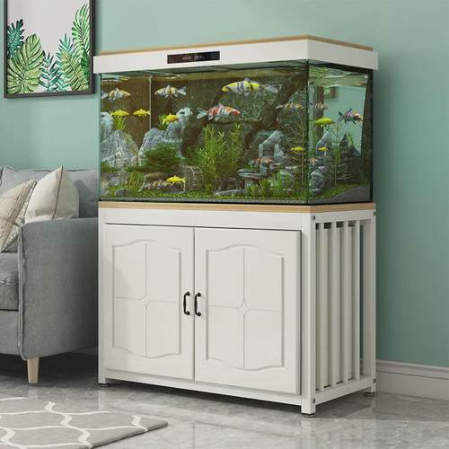 鱼缸柜底柜钢木铁艺金属龟缸桌底架家用欧式客厅鱼缸底座架子