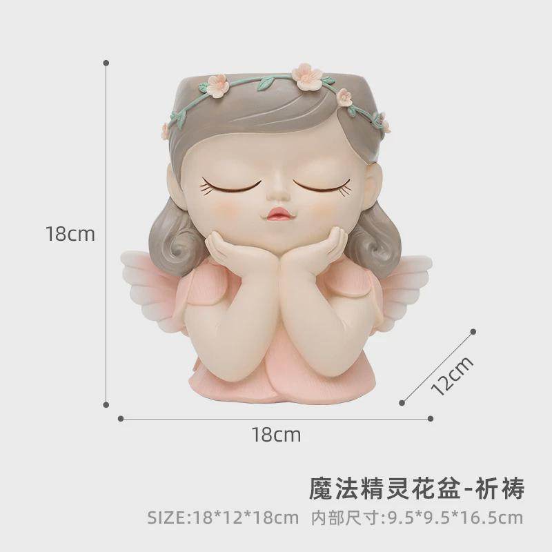 盆栽精灵女孩树脂花盆家居办公室桌面装饰创意微景观绿植多肉花盆,鲜花速递/花卉仿真/绿植园艺,花盆,淘宝优惠券,粉丝福利购,淘宝优惠卷