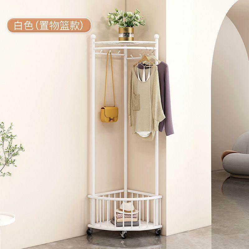 轻奢挂衣架落地衣帽架杆式卧室房间三角衣服挂架置衣架小型收纳架