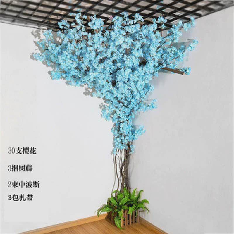 仿真叶子室内客厅装饰假树叶树藤榕树叶枫叶墙面墙角仿真藤蔓藤条