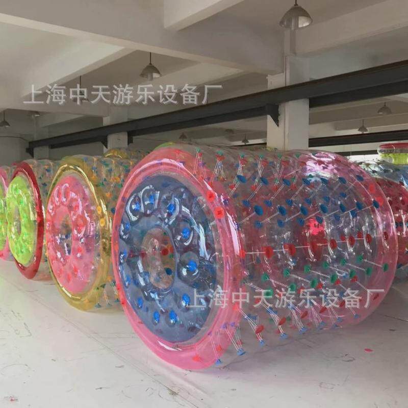 厂家直销加厚PVC儿童成人水上滚筒通用型特厚充气TPU步行悠波滚球