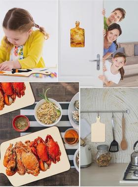 砧板成的木制带手柄迷你未完空白菜板用于diy厨房烹饪装饰