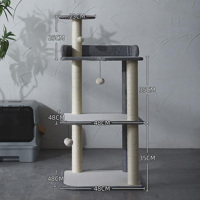 猫爬架不占地方猫窝猫树一体小型架子剑麻柱猫抓板猫咪猫架占地小