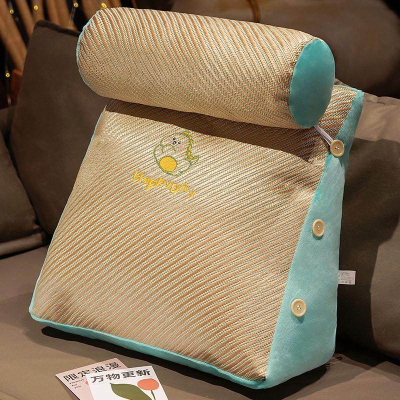 夏季床头靠垫冰丝藤席卧室护腰靠背垫沙发凉席床上靠枕软包腰靠枕,居家布艺,椅垫,淘宝优惠券,粉丝福利购,淘宝优惠卷