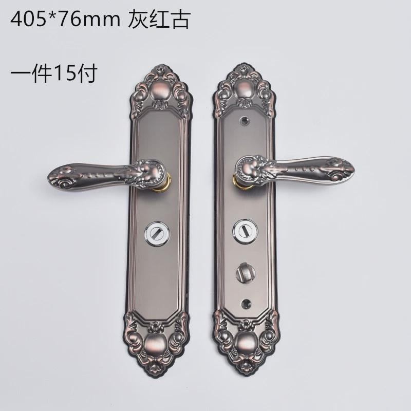 现货批发欧式不锈钢防盗门拉手别墅双开门锁拉手红古铜复古大门锁