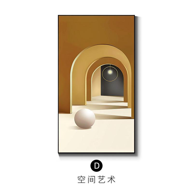 玄关装饰画莫兰迪抽象建筑大幅楼梯竖版艺术壁画走廊落地客厅挂画图片
