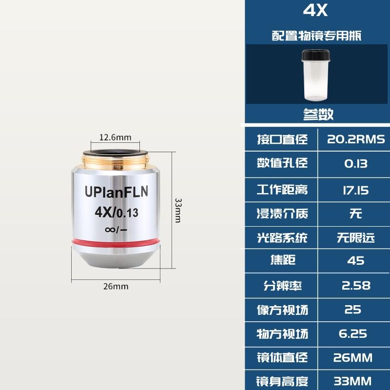 全能半复平场消色差荧光物镜 FLN 适用奥林巴斯物镜