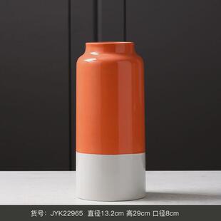 bestwest北欧简约几何高档线条陶瓷花瓶花盆轻奢家居样板间软装