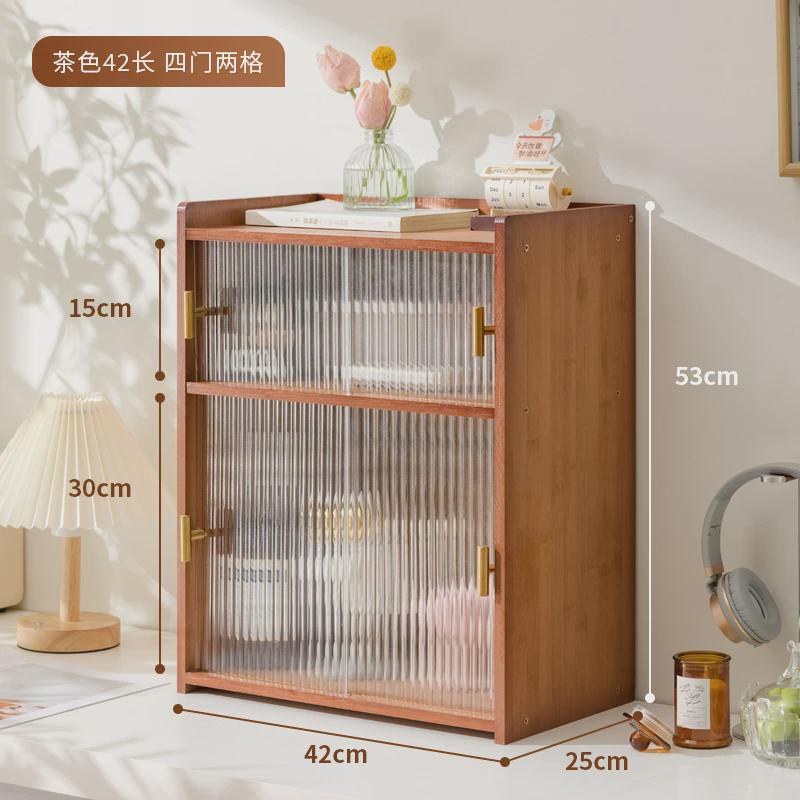 书架桌面置物架办公室工位桌上多层架子客厅书桌收纳书柜防尘小型