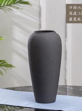 大花瓶插花陶瓷花瓶摆件办公室假花装饰桌面插花花器复古餐桌创意