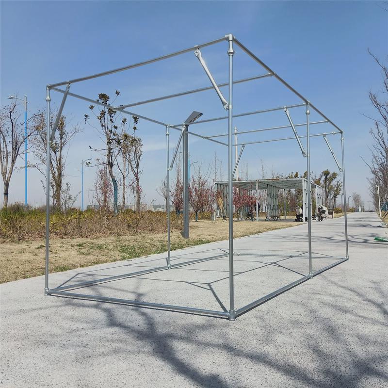 q683镀锌钢管户外落地晾衣架加厚粗楼顶凉衣架防风晒被架葡萄架遮