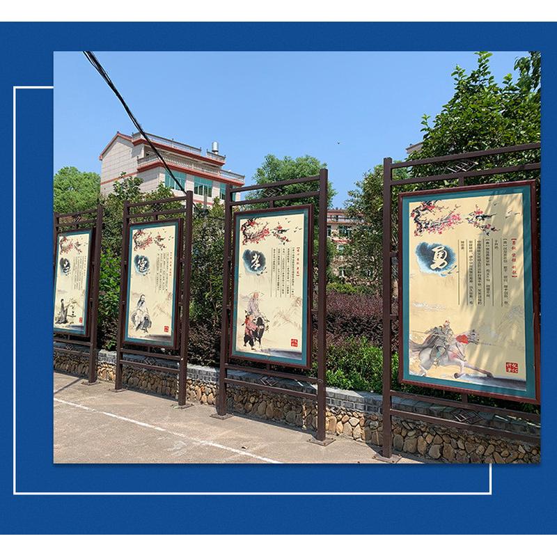 校园文化不锈钢宣传栏路边广告牌宣传栏标识牌户外阅报栏广告牌是