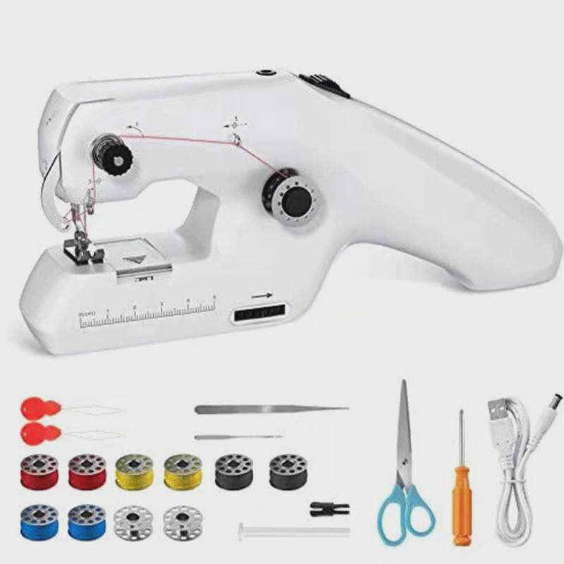 跨境现货芳华ZDML-6缝纫机家用迷你手持机便携式电动双线缝纫机