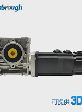 60蜗轮减速刹车减速比dc48v200w3000rpm无刷电机5-100