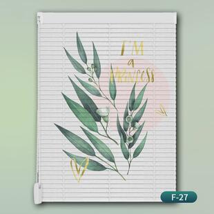 69n遮光百叶窗帘免打孔安装 厨房防油防水铝合金家用升降卷帘