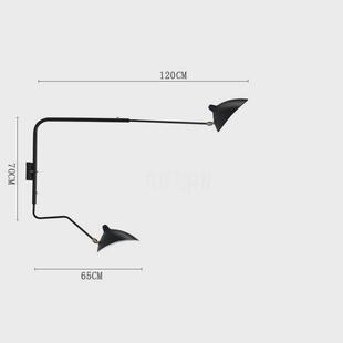 创意个性复古工业风壁灯客厅张牙舞爪长杆摆摇臂钓鱼卧室床头壁灯