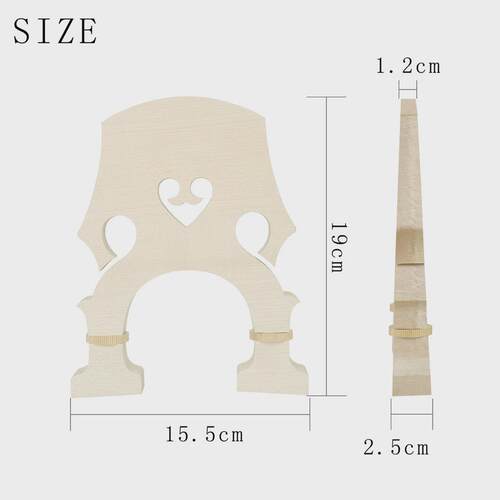 低音提琴琴马桥枫木倍大提琴码贝司琴码琴脚螺丝可调节低音提琴码