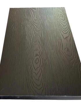 碳化胡桃木白蜡木侘寂风黑色面板桌设计师茶桌餐桌板书桌原木板