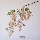 槐花槐花蕊高端婚礼布景商业造景假花紫粉仿真北欧墙壁软装 饰庆典