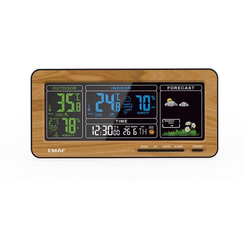 新款气象电子闹钟led创意钟多功能气象钟室内温度计闹钟