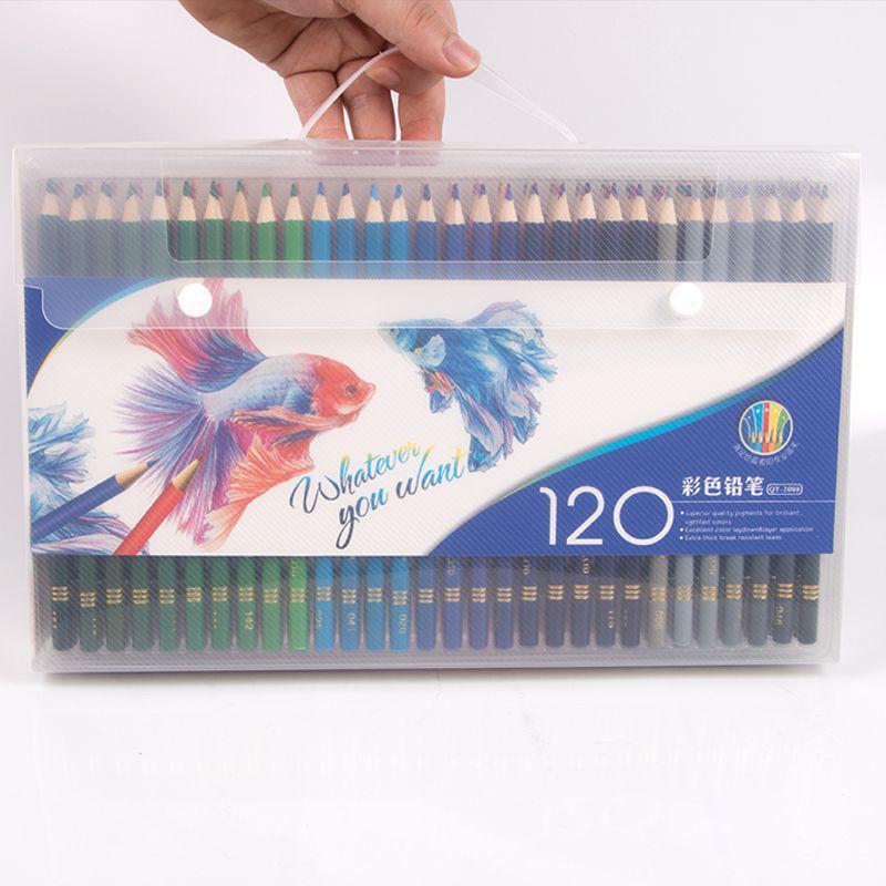 供货180色彩色铅笔油性彩铅绘画套装水溶性160色手绘儿童彩铅