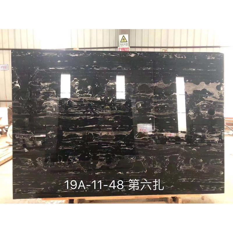 银白龙天然龙银灰黑色大理石别墅窗台板门槛石石材桌面马赛克拼花