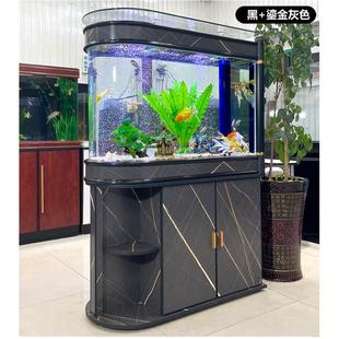 大型大型鱼缸客厅落地屏风玻璃水族箱底过滤家用屏风隔断生态鱼缸