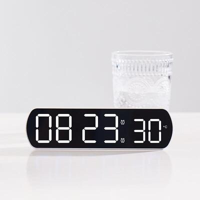 简约电子钟创意多功能LED闹钟温度跳秒显示正倒计时床头钟6639