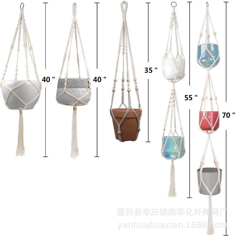 手工编织棉绳花盆吊绳植物室内外吊篮悬挂花盆吊篮园艺花盆网兜,鲜花速递/花卉仿真/绿植园艺,花盆,淘宝优惠券,粉丝福利购,淘宝优惠卷