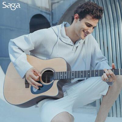 saga萨伽吉他sf600c吉他初学者木民谣男生女生专用面单sf700