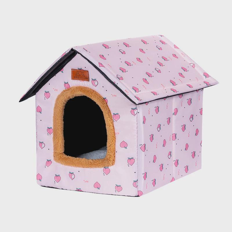 厂家供应冬季保暖房子猫窝半封闭式猫别墅小型犬泰迪狗窝宠物用品