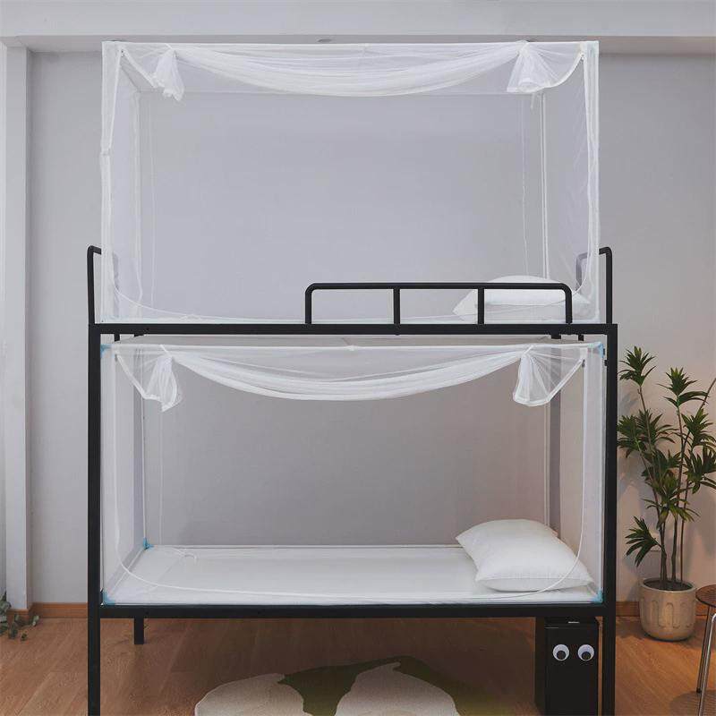 上铺学生宿舍上下铺通用蚊帐印花遮光出租房防蚊90x190寝室帘子款