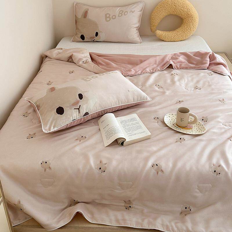 天丝夏凉被四件套a高档母婴级夏季冰丝凉感类幼儿园卡通空调被