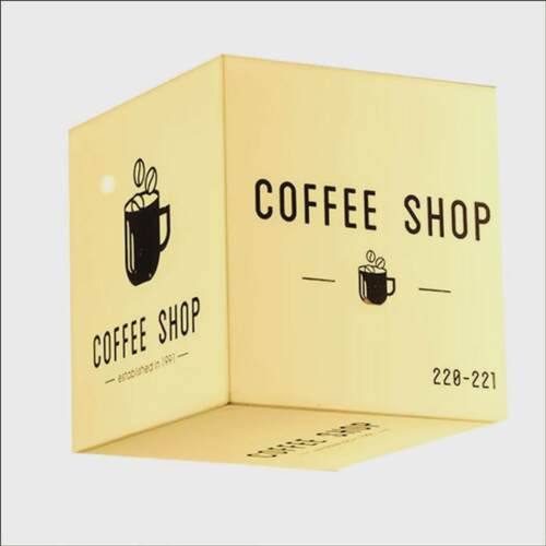 彩色半透亚克力灯箱通体门头户外发光招牌美甲店侧挂式广告牌logo