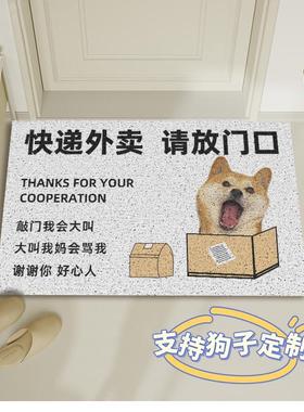 快递外卖请放门口地毯狗狗丝圈入户门地垫进门前门外蹭土免洗脚垫