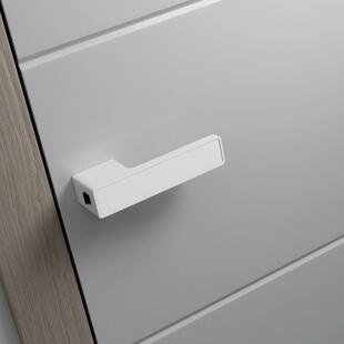 热销批发极简门锁室内卧室房门生态木门锁意式 白色约磁吸静音门把