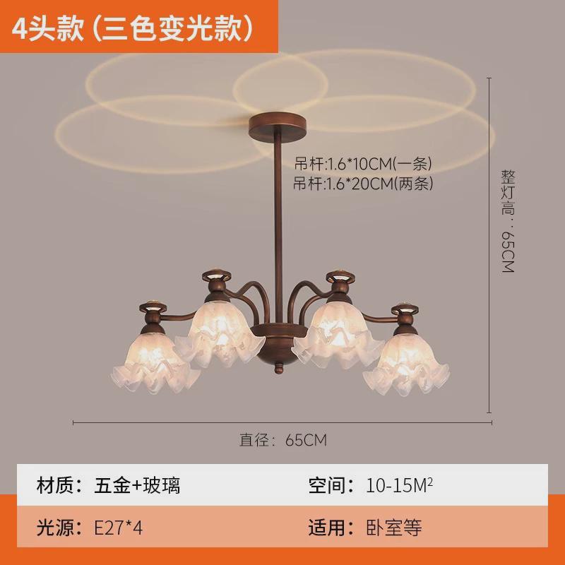 客厅吊灯美式中古风南大厅主灯法式复古餐厅洋风卧室中山灯具